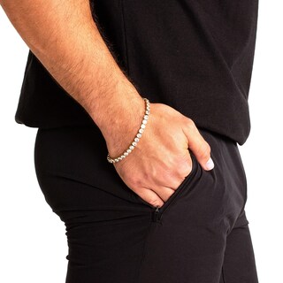 Foto 5 | Pulsera De Tenis West Coast Jewelry Crucible Para Hombre Chapada En Oro - Venta Internacional.