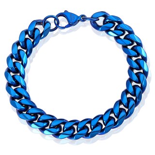 Foto 1 | Pulsera West Coast Jewelry Crucible De Acero Inoxidable Azul 12 Mm - Venta Internacional.