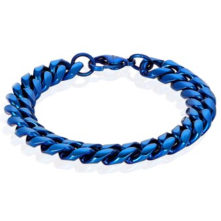 Foto 2 | Pulsera West Coast Jewelry Crucible De Acero Inoxidable Azul 12 Mm - Venta Internacional.