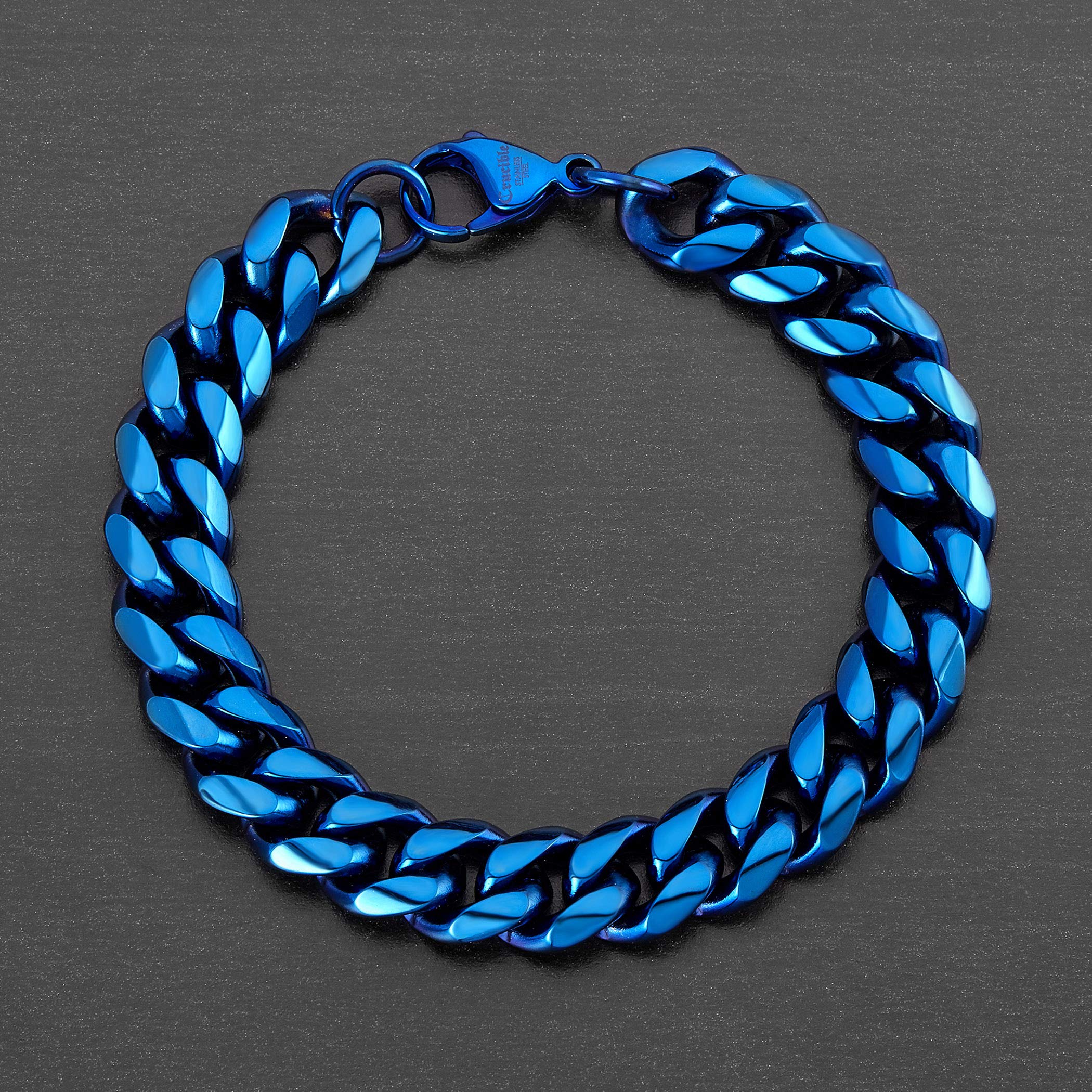 Foto 4 pulgar | Pulsera West Coast Jewelry Crucible De Acero Inoxidable Azul 12 Mm - Venta Internacional.