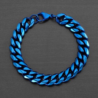 Foto 3 | Pulsera West Coast Jewelry Crucible De Acero Inoxidable Azul 12 Mm - Venta Internacional.
