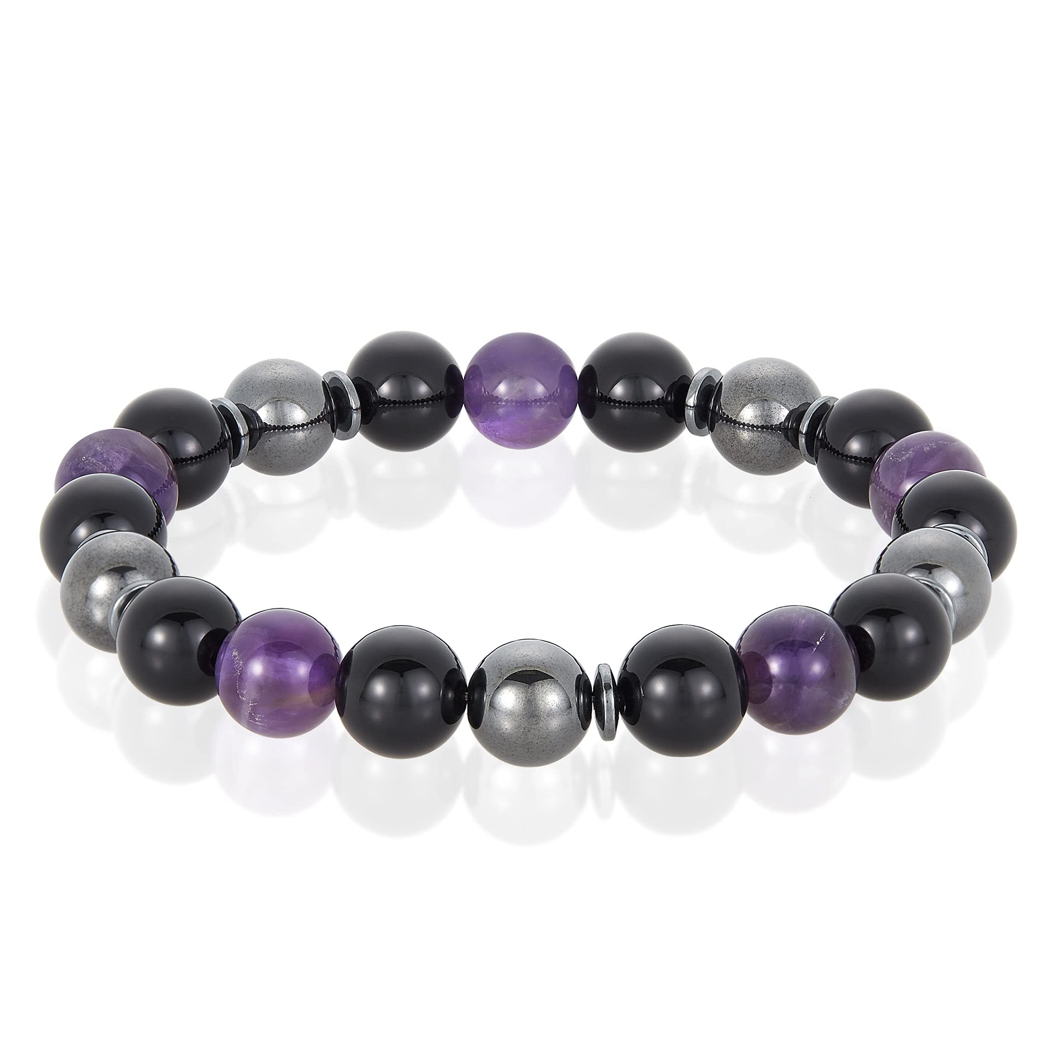 Foto 1 | Pulsera West Coast Jewelry Con Piedra Amatista Con Ónix Y Hematita - Venta Internacional.