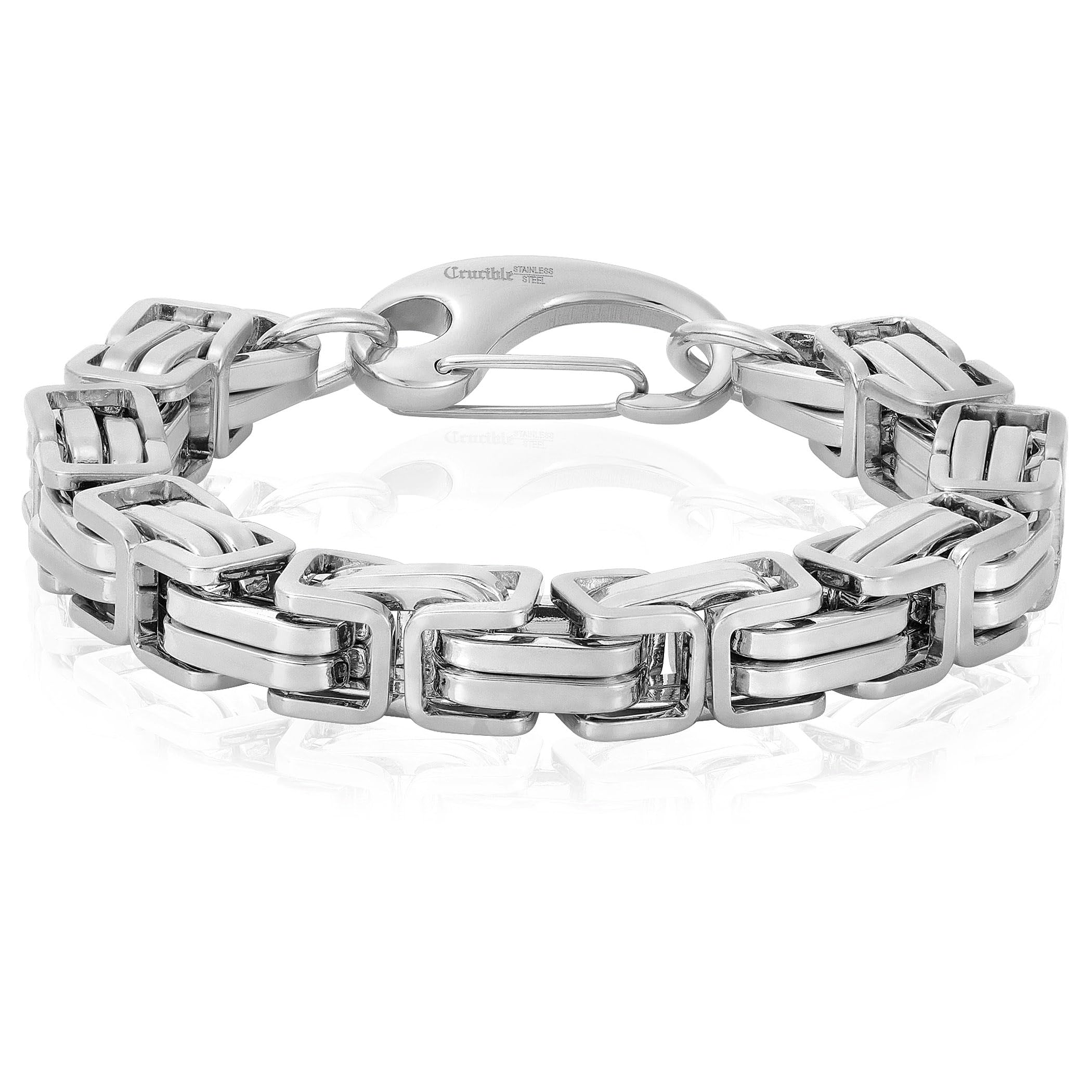 Foto 2 pulgar | Pulsera West Coast Jewelry Crucible Para Hombre, Acero Bizantino - Venta Internacional.