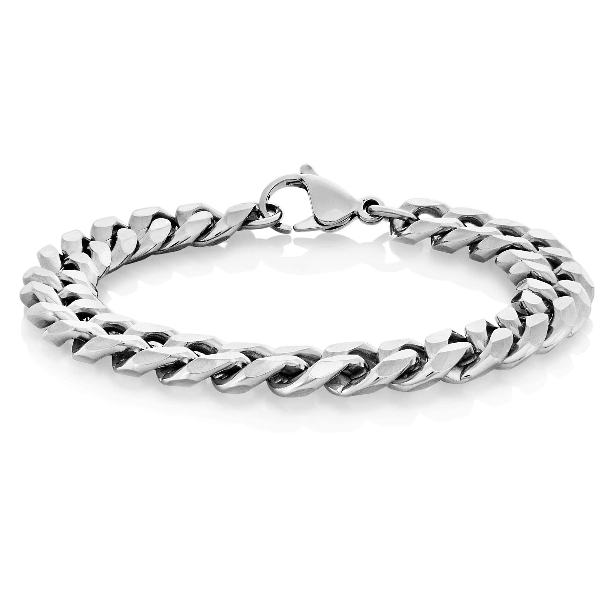 Foto 5 pulgar | Brazalete West Coast Jewelry Con Cadena Eslabonada De Acero Inoxidable, 8.5 Pulgadas - Venta Internacional.