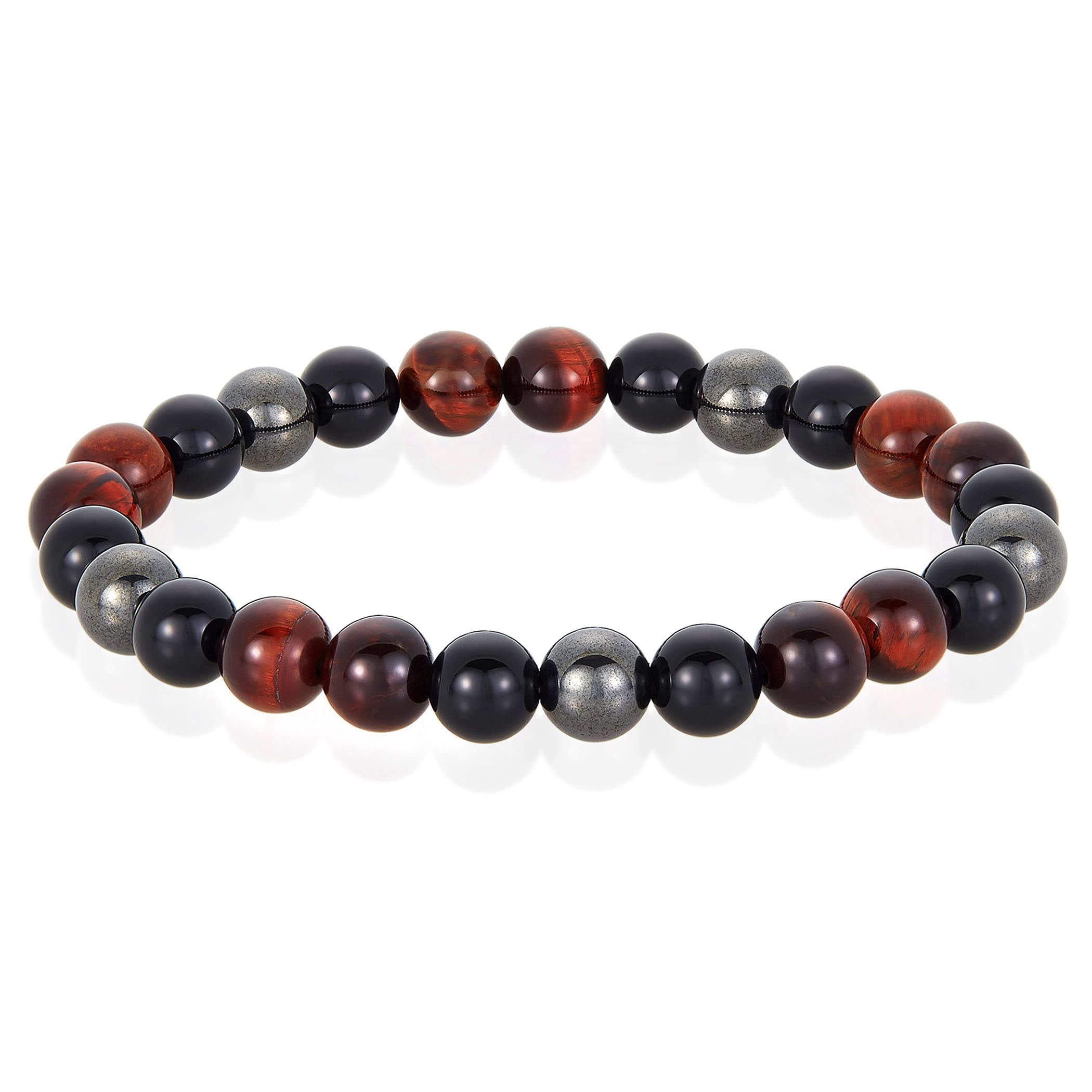 Foto 1 | Pulsera West Coast Jewelry Con Piedra Ojo De Tigre Roja, Ónix Y Hematita - Venta Internacional.