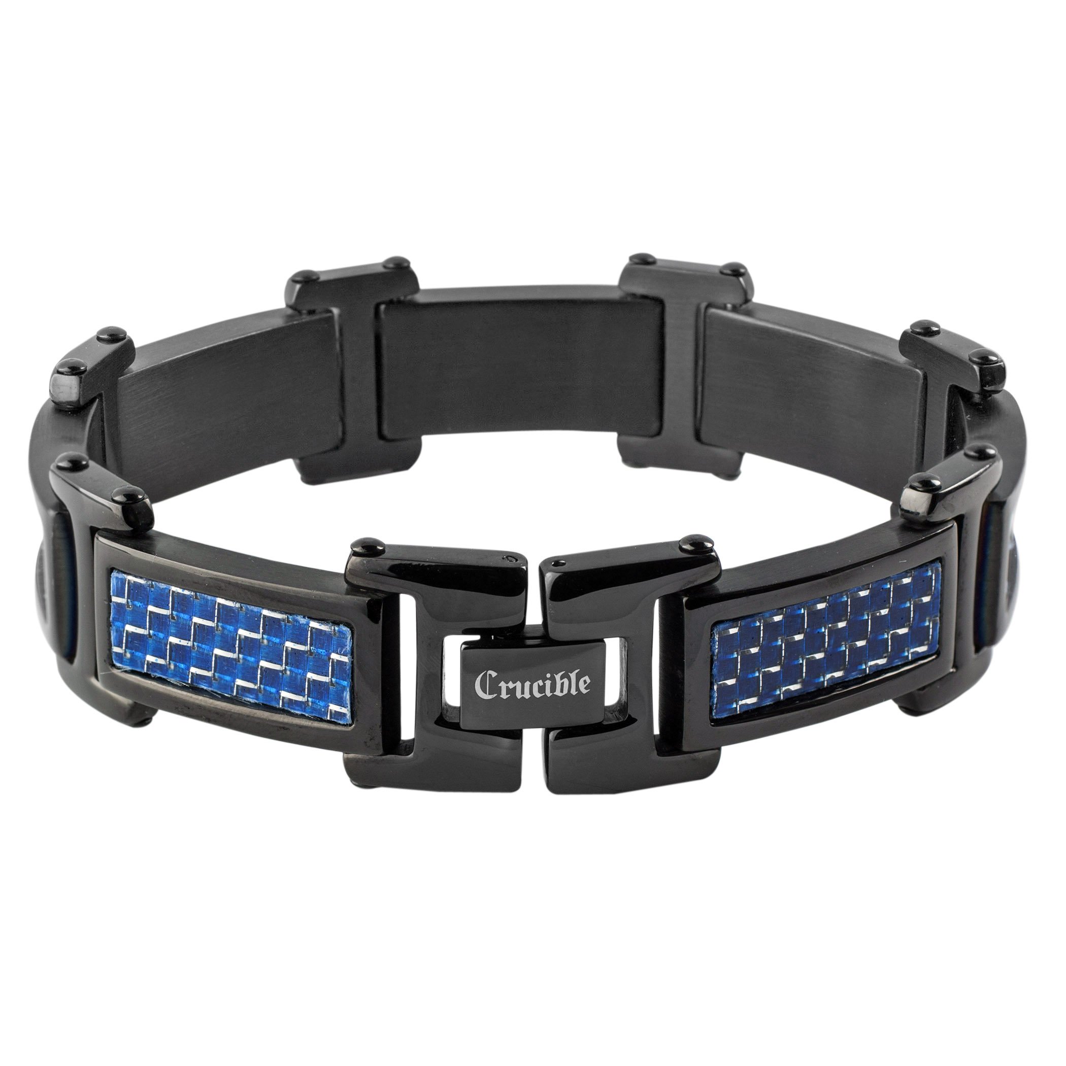 Foto 3 pulgar | Pulsera West Coast Jewelry Crucible Para Hombre, Acero Inoxidable Negro - Venta Internacional.