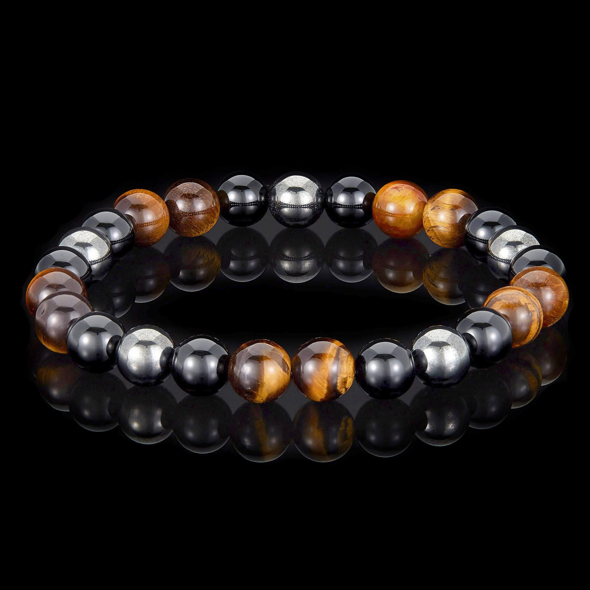Foto 4 | Pulsera West Coast Jewelry Con Forma De Ojo De Tigre, Ónix Y Hematita Para Hombre - Venta Internacional.
