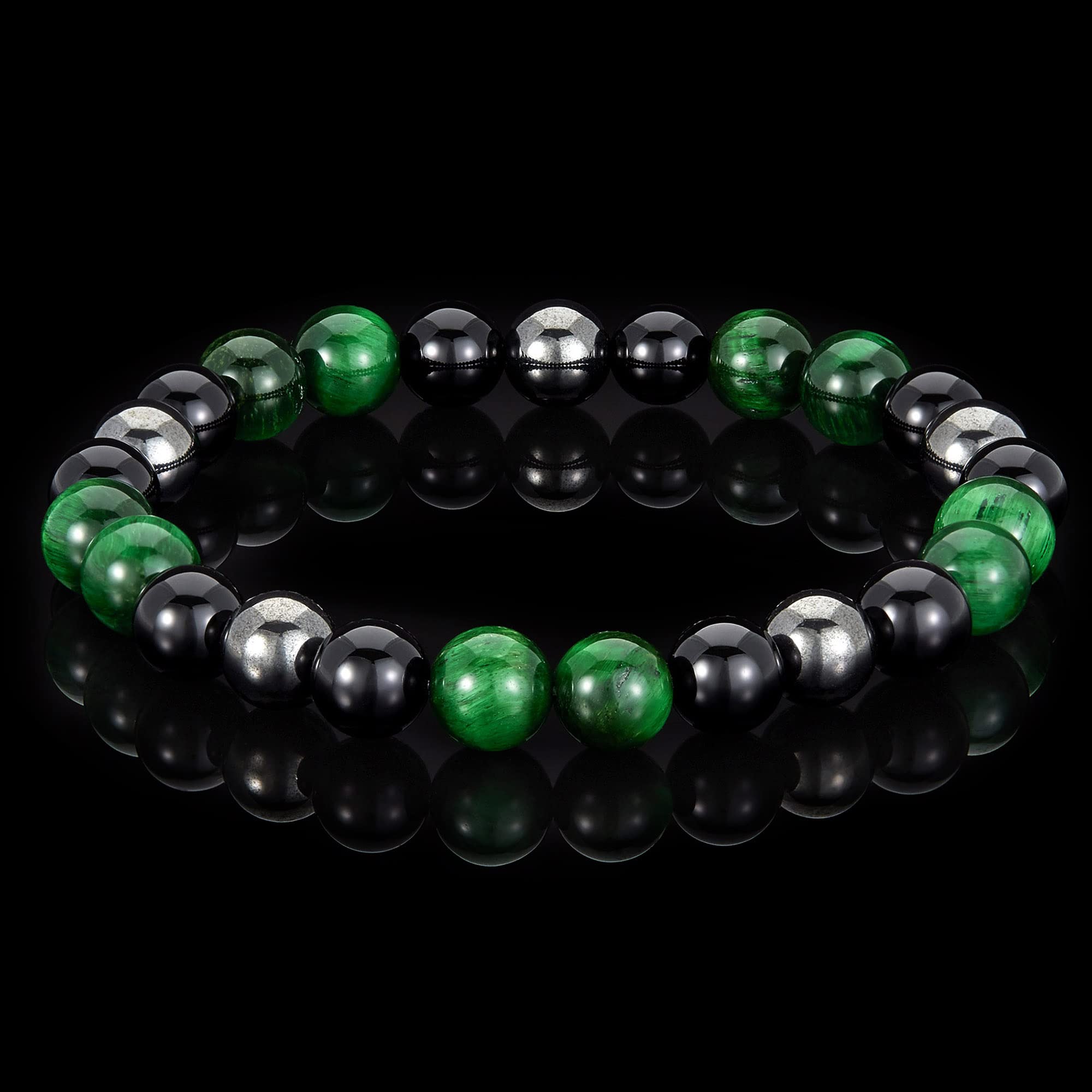 Foto 4 | Pulsera West Coast Jewelry, Ojo De Tigre Verde, Ónix Y Hematita - Venta Internacional.