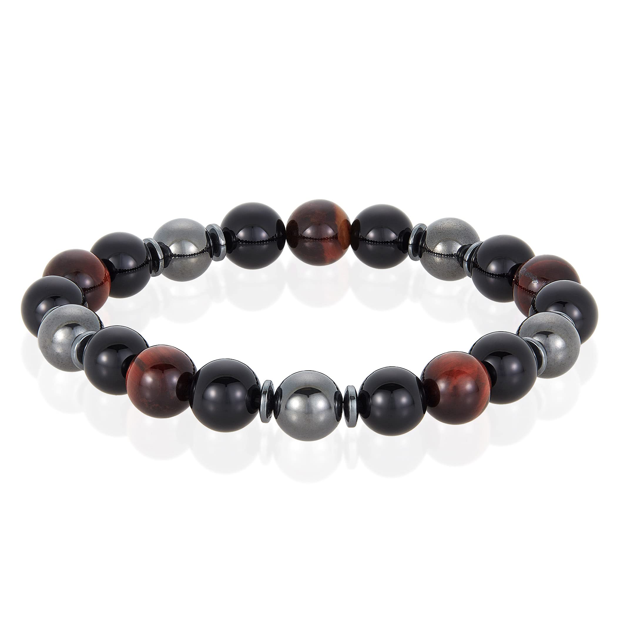 Foto 1 | Pulsera West Coast Jewelry Con Piedra Ojo De Tigre Roja, Ónix Y Hematita - Venta Internacional.