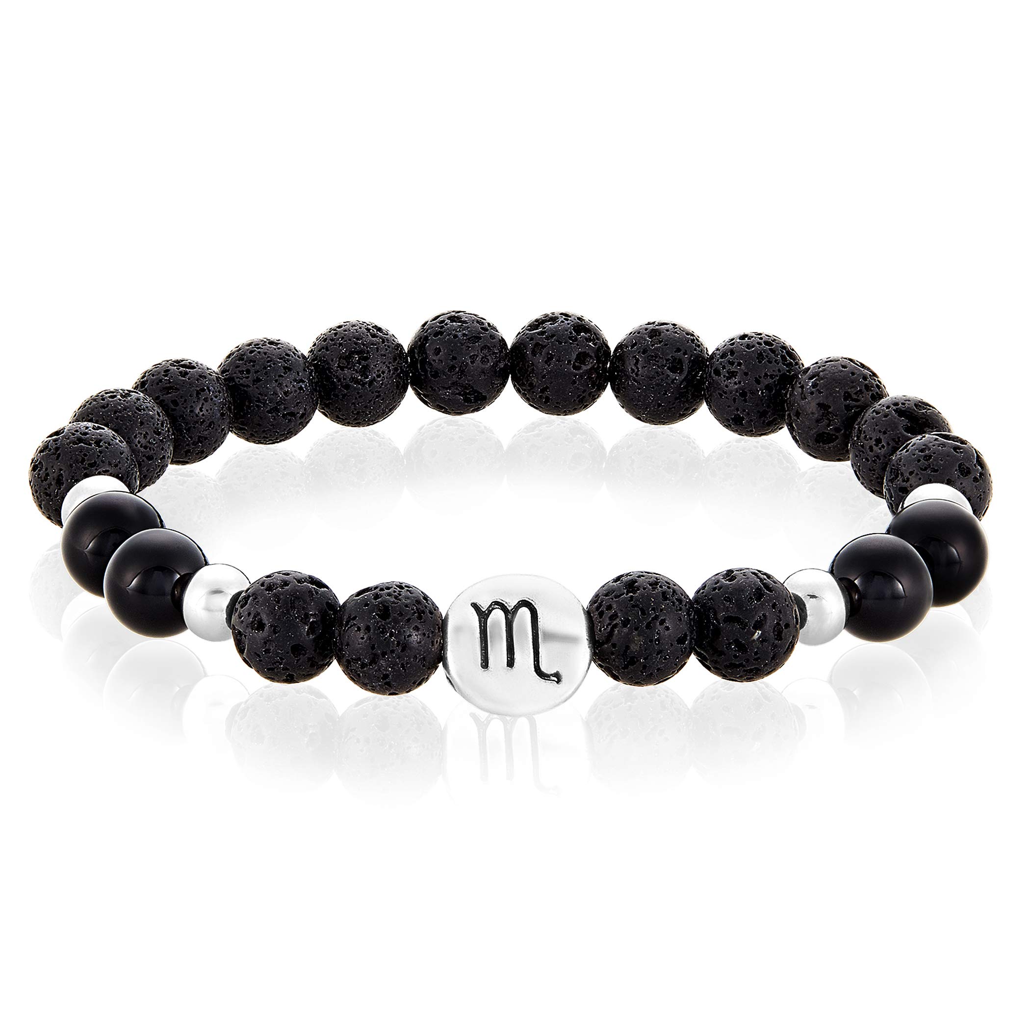 Foto 2 pulgar | Pulsera West Coast Jewelry Para Hombre Con Ágata Y Lava Del Zodiaco Escorpio - Venta Internacional.