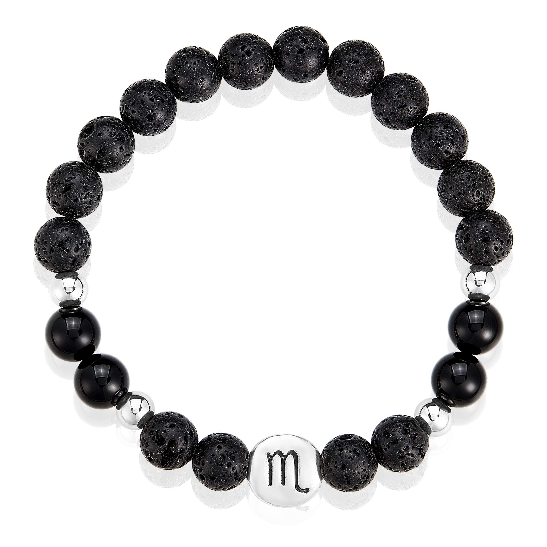 Foto 3 pulgar | Pulsera West Coast Jewelry Para Hombre Con Ágata Y Lava Del Zodiaco Escorpio - Venta Internacional.