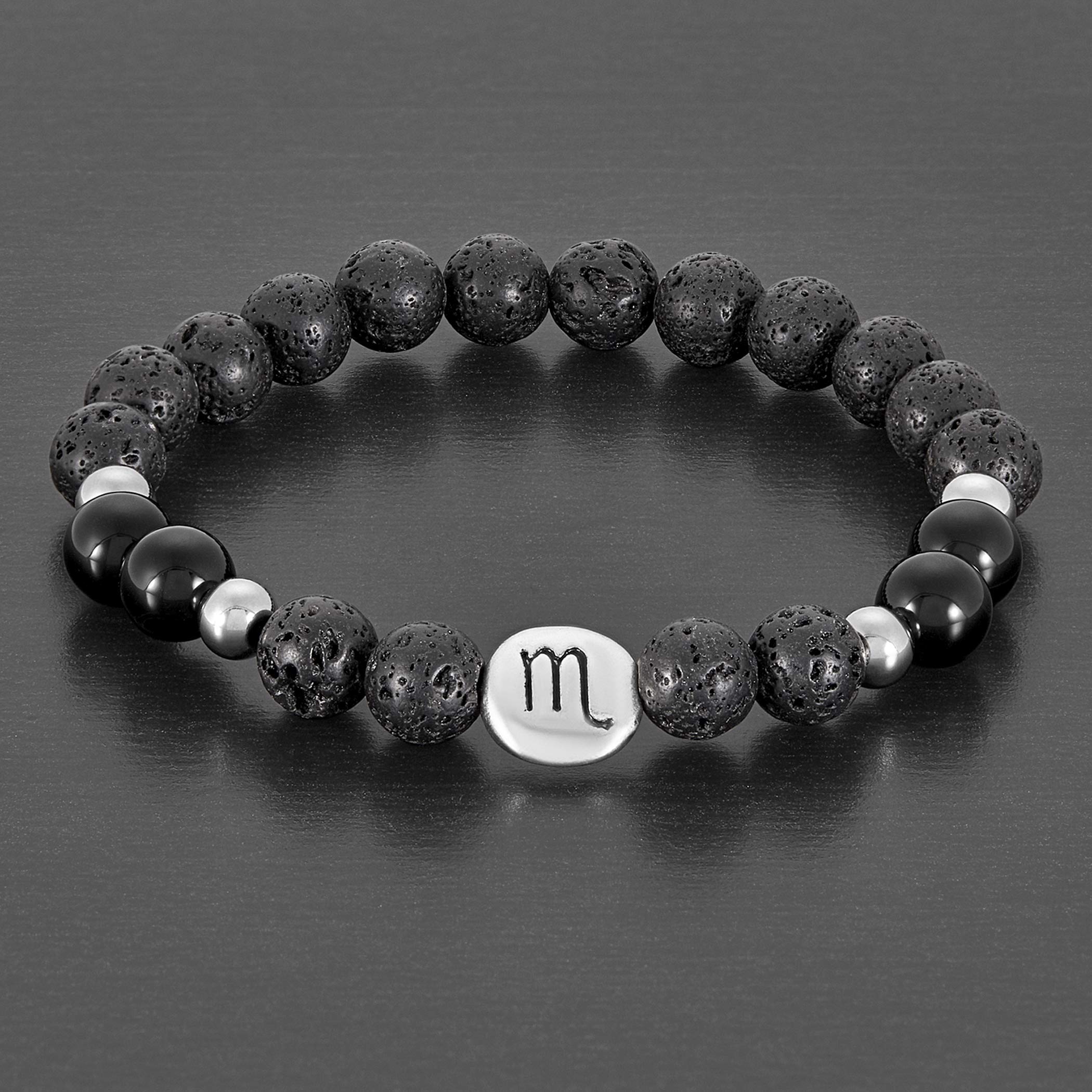 Foto 4 pulgar | Pulsera West Coast Jewelry Para Hombre Con Ágata Y Lava Del Zodiaco Escorpio - Venta Internacional.