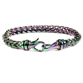 Foto 1 | Pulsera Crisol De Acero Inoxidable Pulido Con Revestimiento Iridiscente - Venta Internacional.