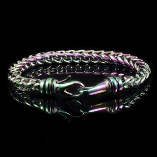 Foto 4 | Pulsera Crisol De Acero Inoxidable Pulido Con Revestimiento Iridiscente - Venta Internacional.