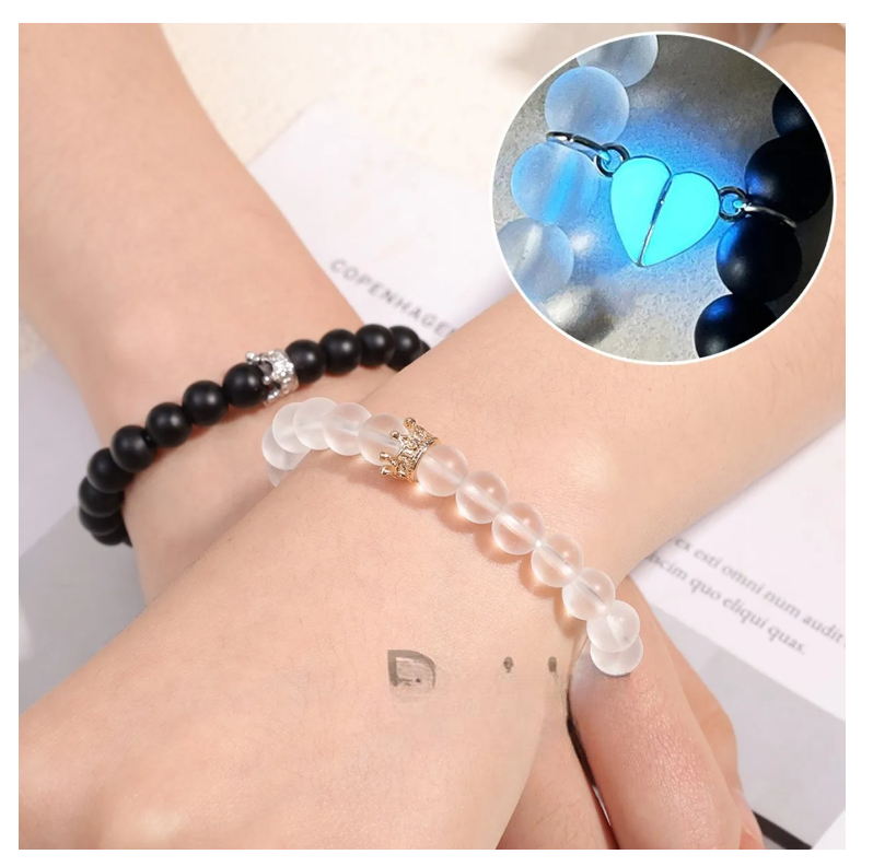 Foto 3 pulgar | 2 Pulsera De Parejas Imán Brilla Regalo Para Mujeres Hombres