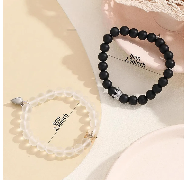 Foto 4 pulgar | 2 Pulsera De Parejas Imán Brilla Regalo Para Mujeres Hombres