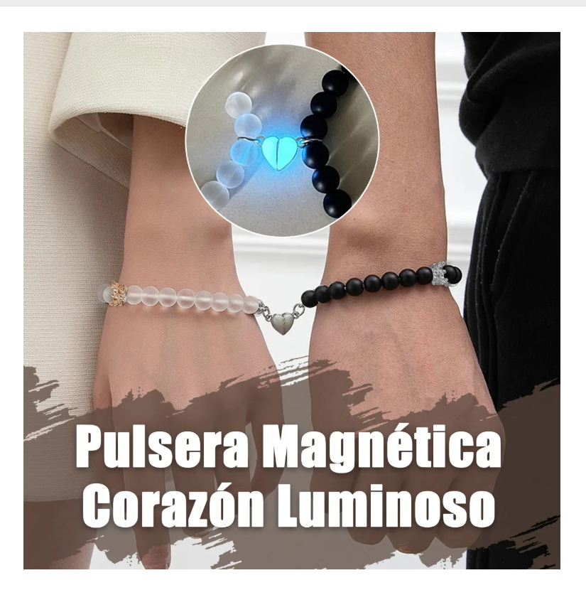 Foto 5 pulgar | 2 Pulsera De Parejas Imán Brilla Regalo Para Mujeres Hombres