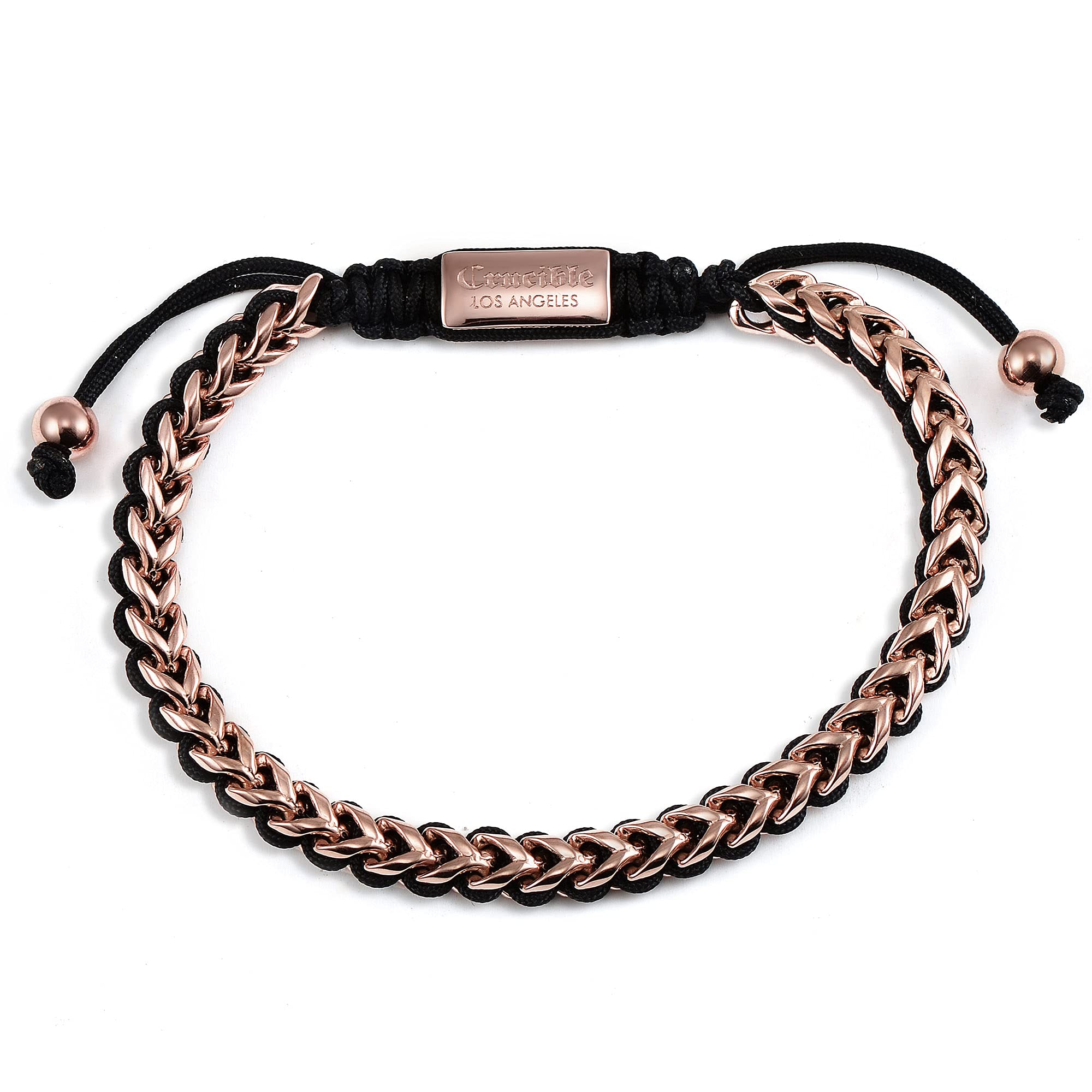 Foto 1 | Pulsera Crucible Franco Chain De Acero Inoxidable Chapado En Oro Rosa - Venta Internacional.