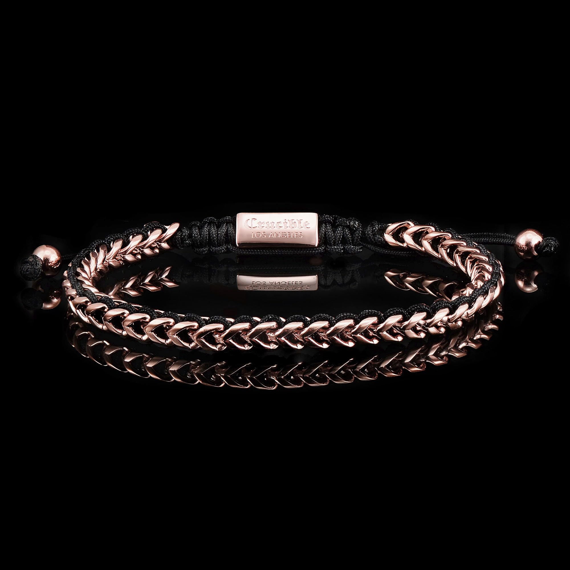Foto 6 pulgar | Pulsera Crucible Franco Chain De Acero Inoxidable Chapado En Oro Rosa - Venta Internacional.