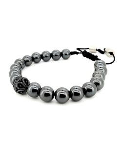 Foto 3 | Pulsera Caos, Colección Bloodstone, Piedra Semipreciosa Hematita, Charm Black De Acero