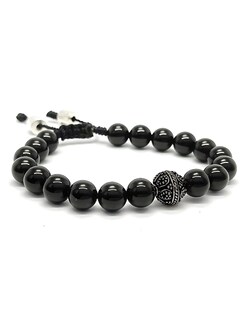 Foto 3 | Pulsera Caos, Colección Baalam, Piedra Semipreciosa Onix , Charm Black De Acero