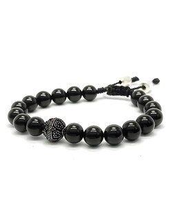 Foto 4 | Pulsera Caos, Colección Baalam, Piedra Semipreciosa Onix , Charm Black De Acero