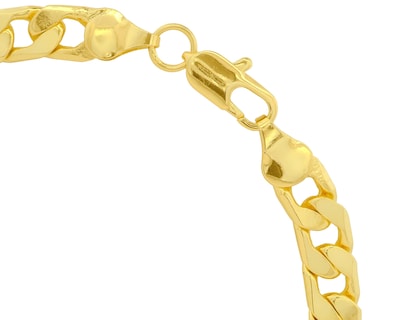 Foto 2 | Pulsera Barbada Caballero 7mm X 22cm Chapa De Oro 18k Ch132