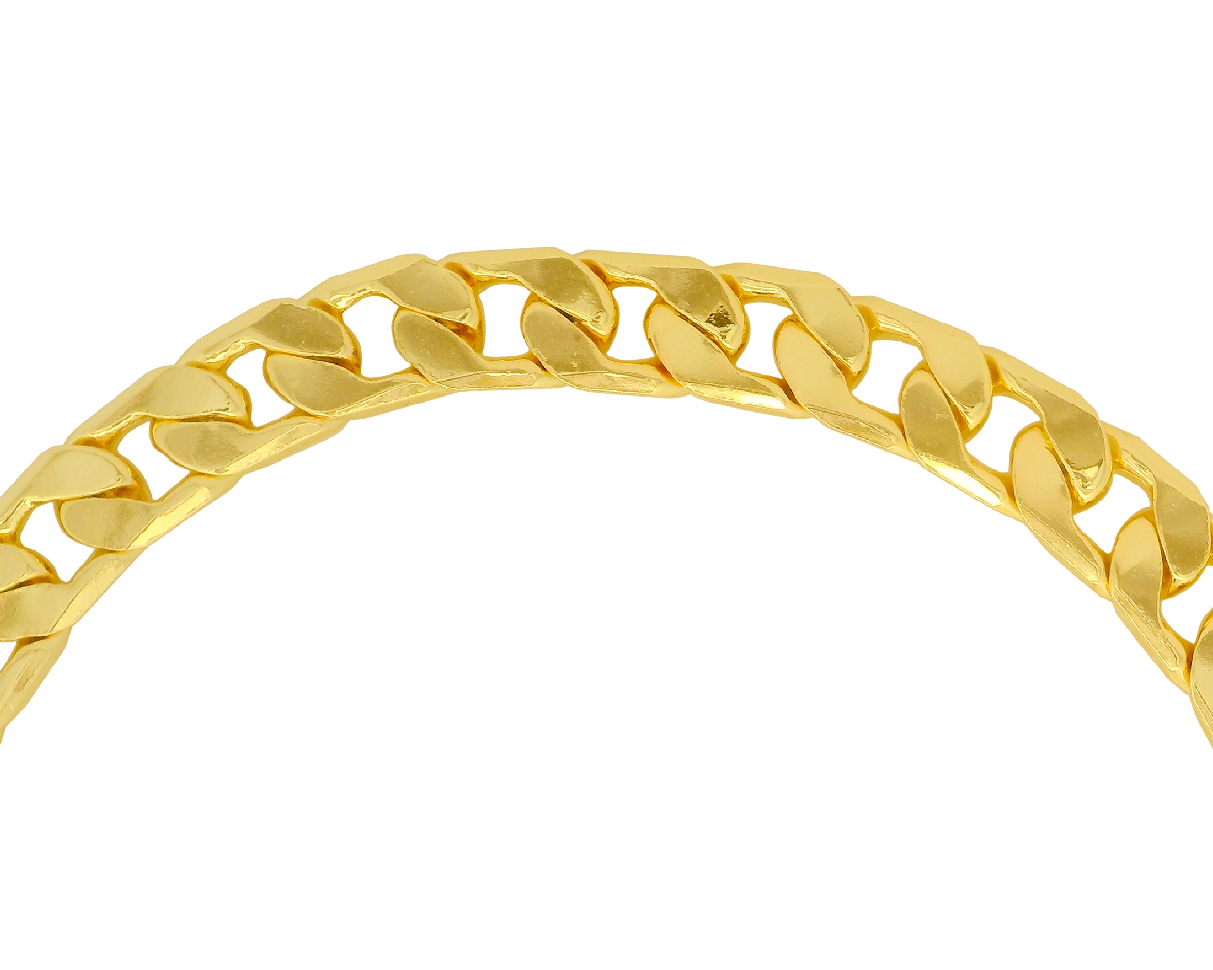 Foto 3 | Pulsera Barbada Caballero 7mm X 22cm Chapa De Oro 18k Ch132