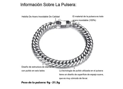 Foto 3 | Elegante Pulsera Xtellar Para Hombre En Acero Inoxidable De 6mm - 8mm