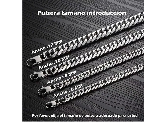 Foto 5 pulgar | Elegante Pulsera Xtellar Para Hombre En Acero Inoxidable De 6mm - 8mm