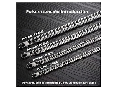 Foto 4 | Pulsera Xtellar Esclava De Acero Inoxidable Para Hombre 6mm 8mm
