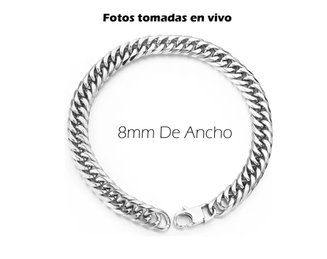 Foto 4 pulgar | Pulsera  Xtellar Esclava De Acero Inoxidable Para Hombre 6mm 8mm