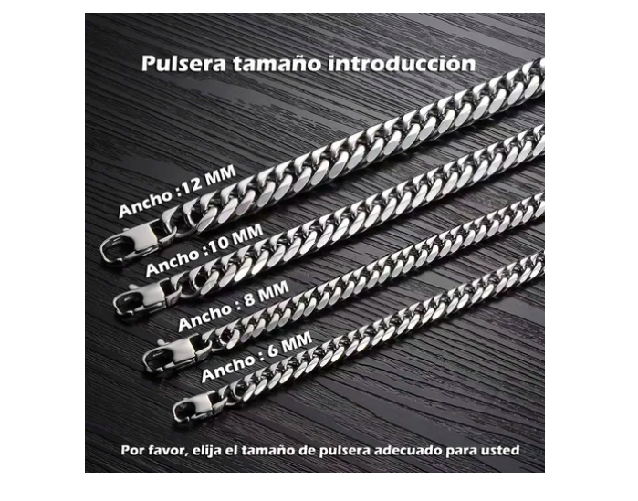 Foto 5 pulgar | Pulsera  Xtellar Esclava De Acero Inoxidable Para Hombre 6mm 8mm