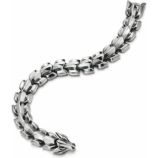 Foto 4 | Pulsera De Hombre Cabeza De Dragón Con Nórdico 22cm Lab.g Plata