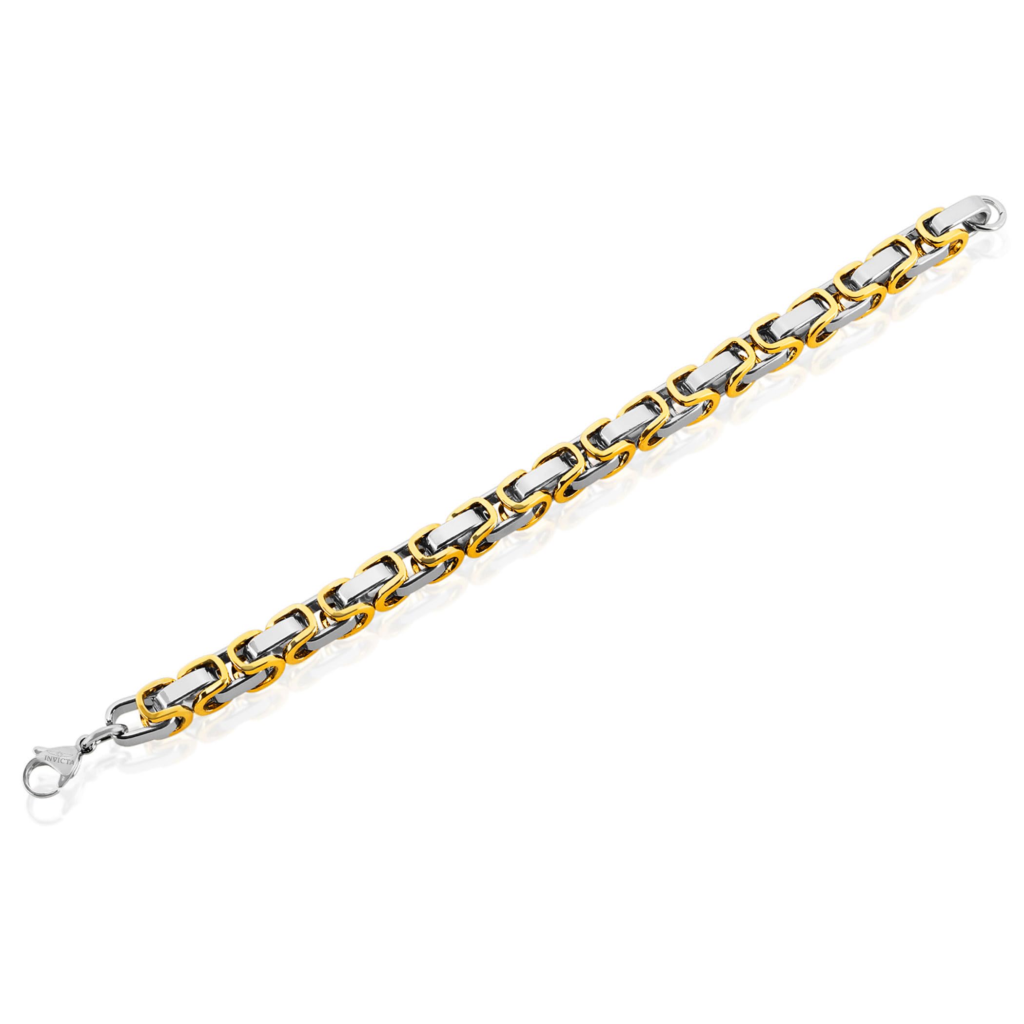 Foto 5 pulgar | Pulsera Invicta Silver & Gold De Acero Inoxidable Para Hombre - Venta Internacional.