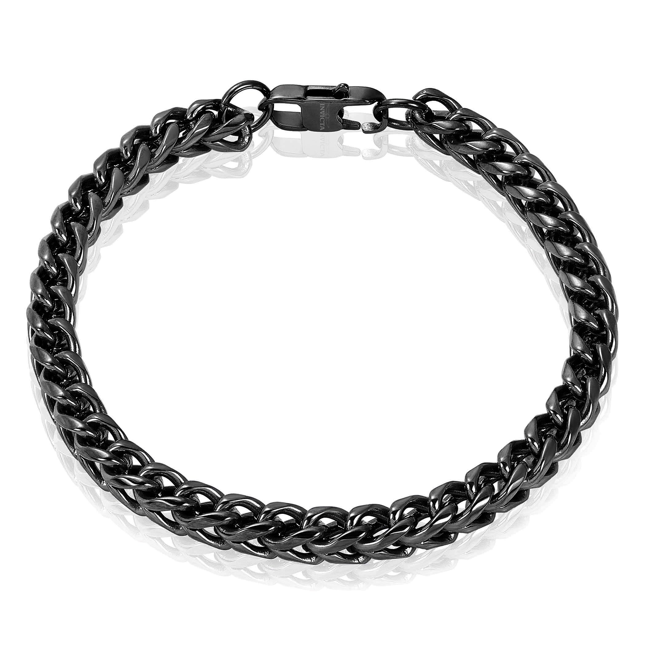 Foto 2 pulgar | Brazalete Invicta De Acero Inoxidable Chapado En Negro Para Hombre  8.5 Pulgadas - Venta Internacional.