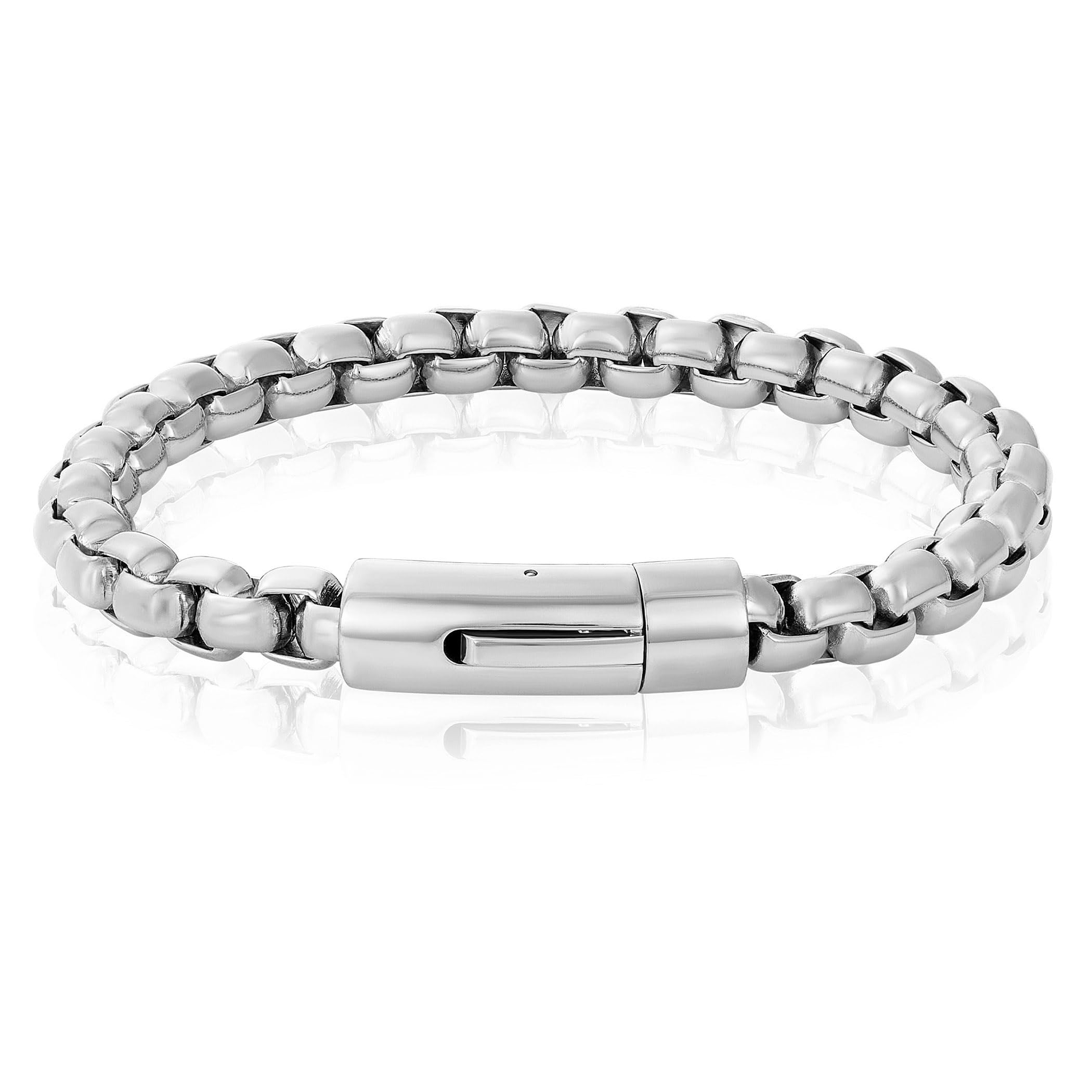 Foto 5 | Pulsera Invicta Silver De Acero Inoxidable Para Hombre De 8 Mm De Ancho - Venta Internacional.