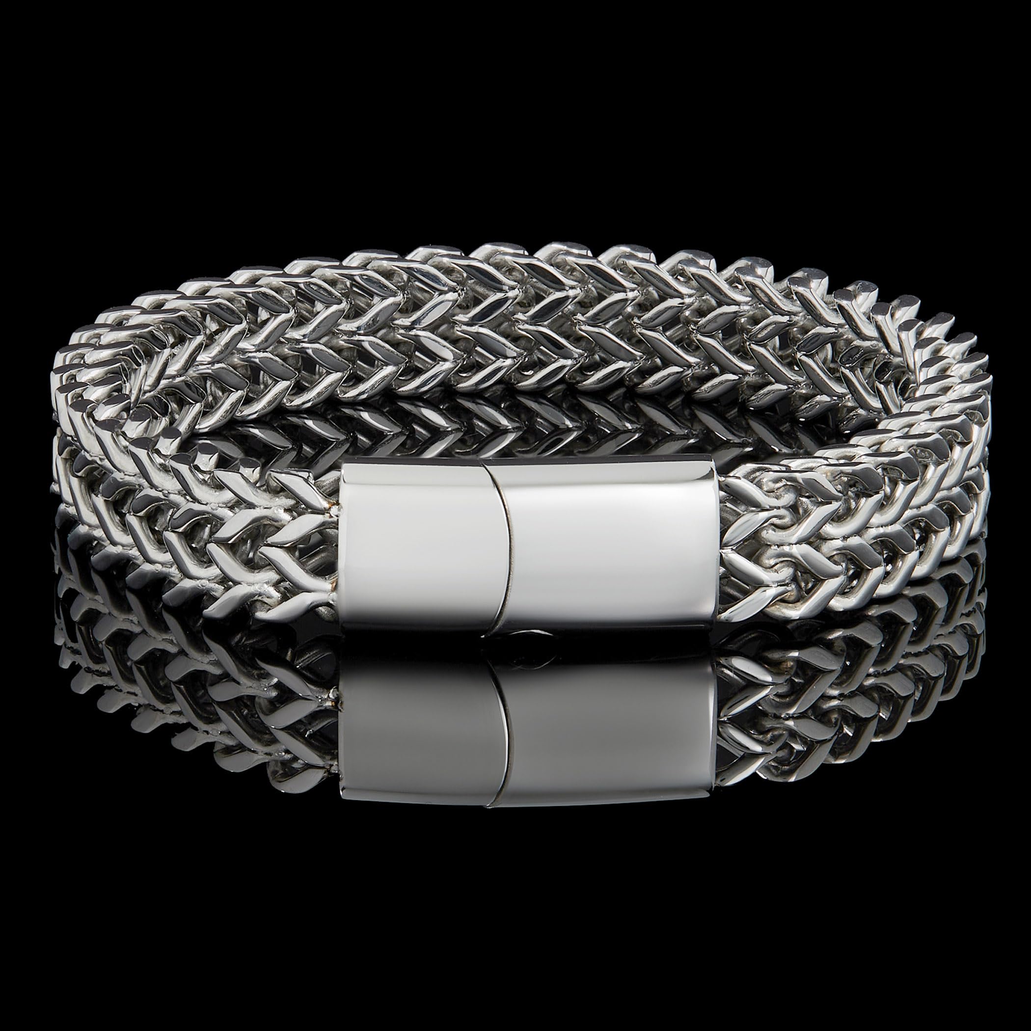 Foto 4 pulgar | Pulsera Invicta Silver De Acero Inoxidable Doble Franco 14mm - Venta Internacional.