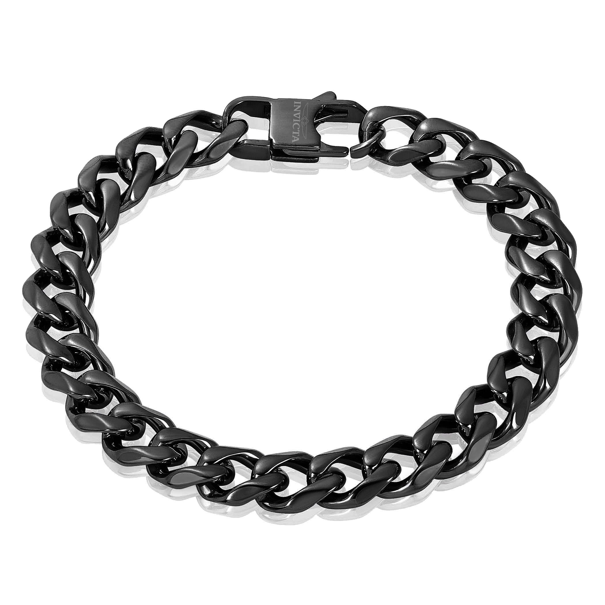 Foto 1 | Brazalete Invicta Con Cadena Negra De Acero Inoxidable Para Hombre - Venta Internacional.