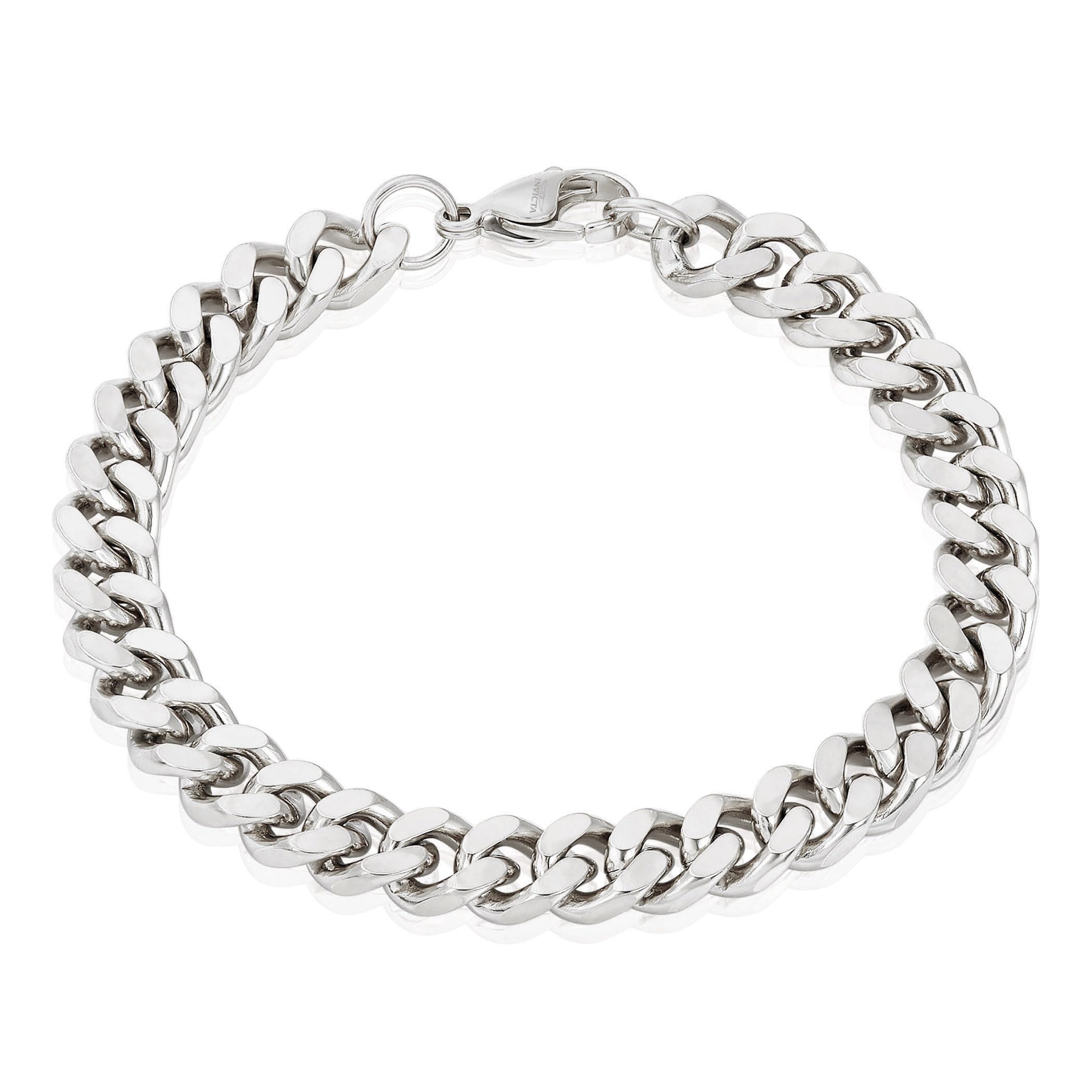 Foto 2 pulgar | Brazalete Invicta Silver Con Eslabones De Acero Inoxidable  8 5 Mm - Venta Internacional.