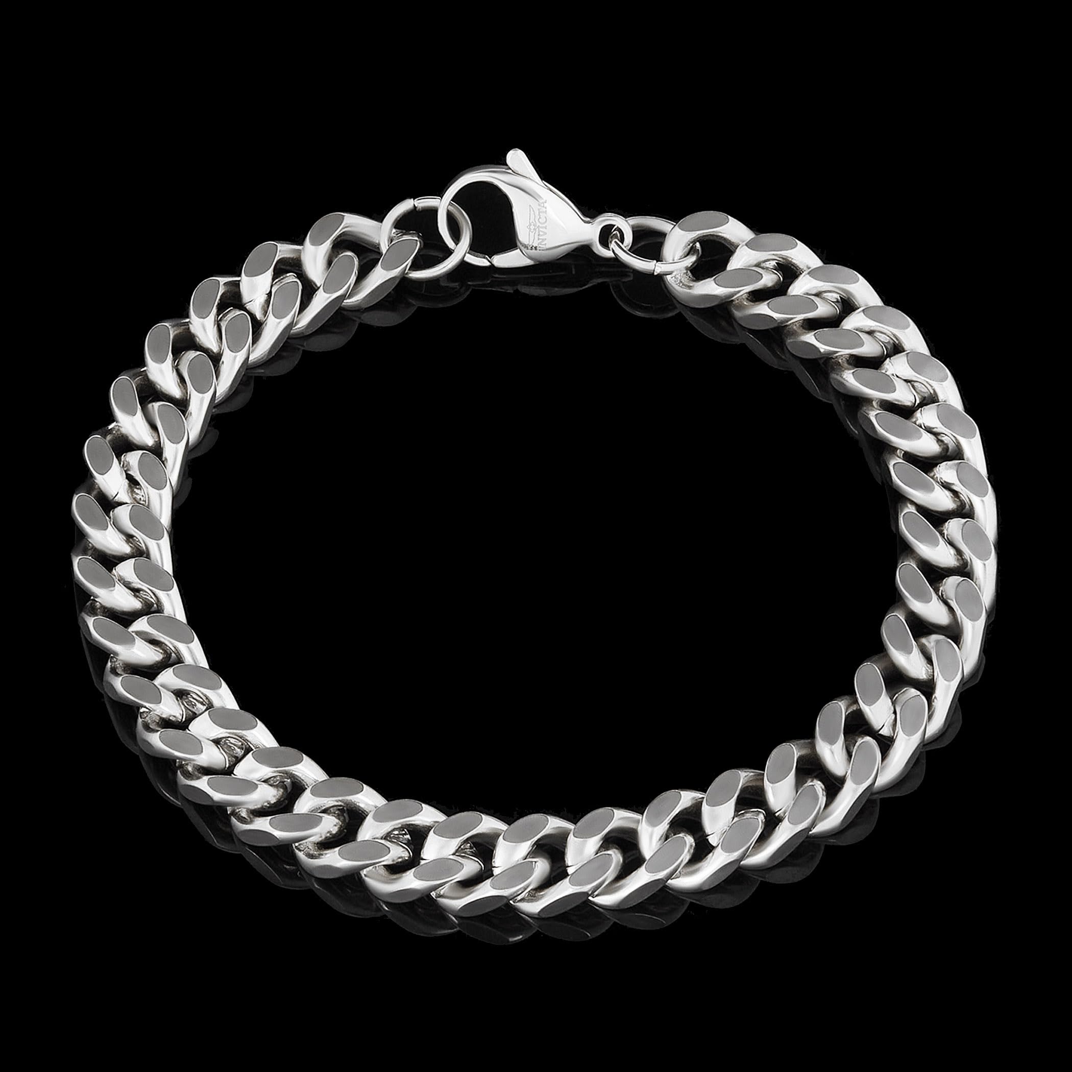 Foto 3 pulgar | Brazalete Invicta Silver Con Eslabones De Acero Inoxidable  8 5 Mm - Venta Internacional.