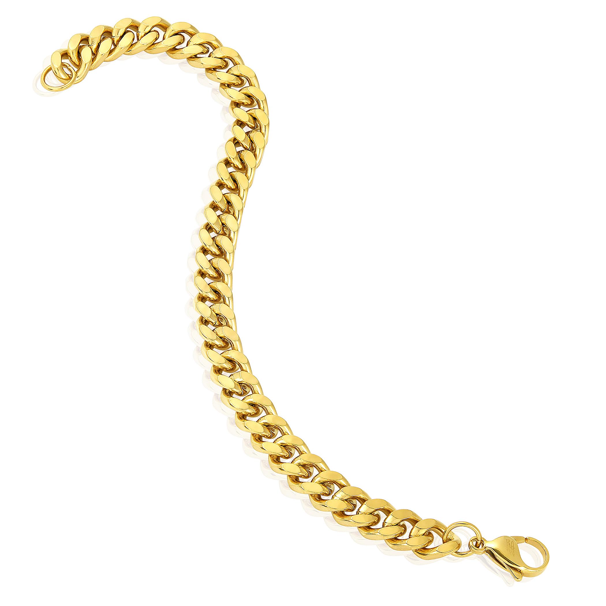 Foto 5 | Pulsera Invicta Gold De Acero Inoxidable Curb Link Para Hombre - Venta Internacional.