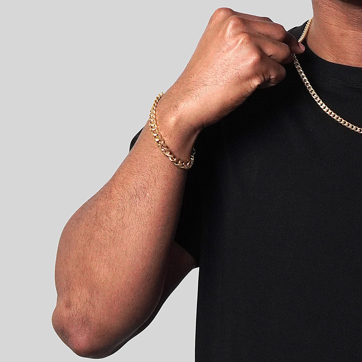 Foto 7 pulgar | Pulsera Invicta Gold De Acero Inoxidable Curb Link Para Hombre - Venta Internacional.