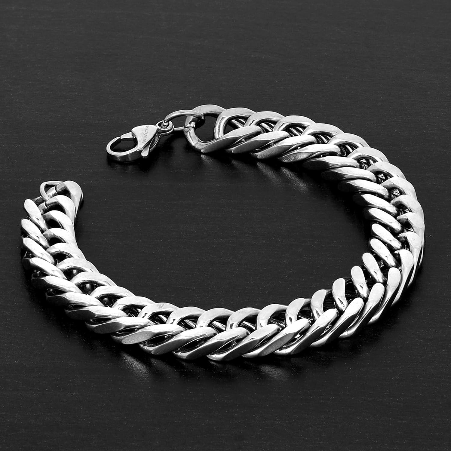 Foto 4 pulgar | Pulsera Invicta Jewelry Para Hombre  Doble Cadena De Acero  10 Mm - Venta Internacional.