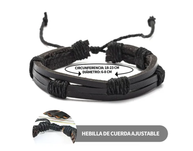 Foto 3 pulgar | Pulseras Trenzado para Hombre 12 Piezas