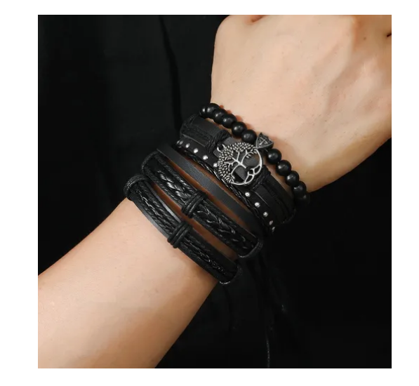 Foto 5 pulgar | Pulseras Trenzado para Hombre 12 Piezas
