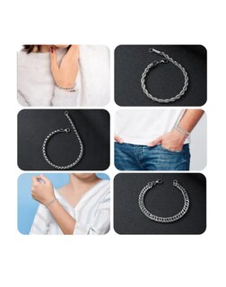 Foto 4 | Pulseras Acero Inoxidable 12 Piezas