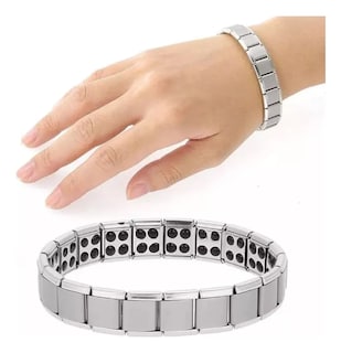 Foto 2 | 2 Piezas Pulsera La Pareja Acero Titanio Plata Y Negro