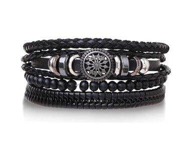 Foto 2 | ''pulsera Ajustable Vintage Cuero Brazalete Multicapa kit 26pc ''