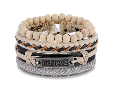 Foto 4 | ''pulsera Ajustable Vintage Cuero Brazalete Multicapa kit 26pc ''